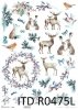 Papel de arroz - Navidad en azul 2*Reispapier - Weihnachten in blau 2*Рисовая бумага - Рождество в синем 2